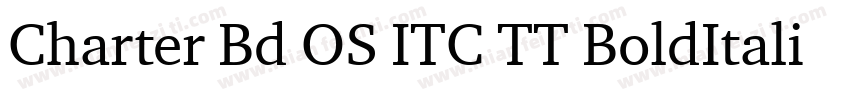 Charter Bd OS ITC TT BoldItalic字体转换